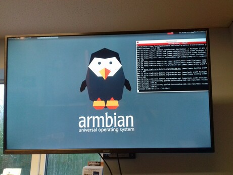 Armbian running on the Rock64 board