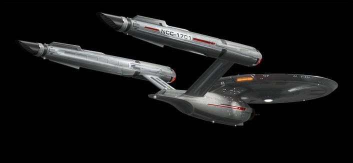  A picture of the U.S.S. Enterprise from Star Trek.