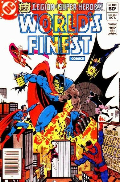 Cover for World's Finest Comics #284 featuring Composite Superman