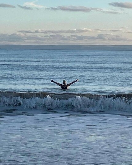 In the sea - Bae Abertawe / Swansea Bay