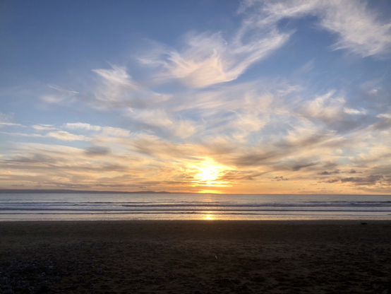Sunset on the beach 