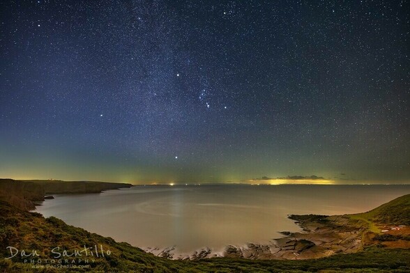 Fall Bay at night with Orion's Belt