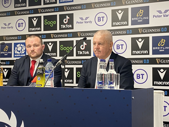 Ken Owens and Warren Gatland looking gloomy 