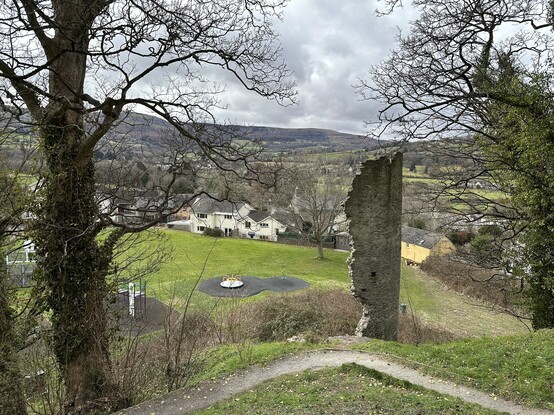 Ruins of Crickhowell castle 