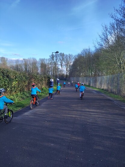 Beavers going around the track