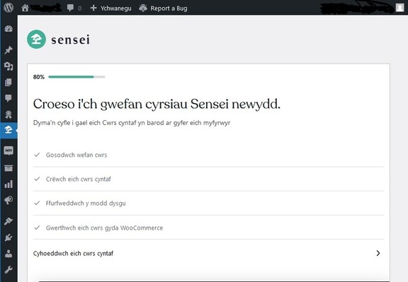 WordPress Sensei - rhaglen creu gwersi a chyrsiau ar WordPress