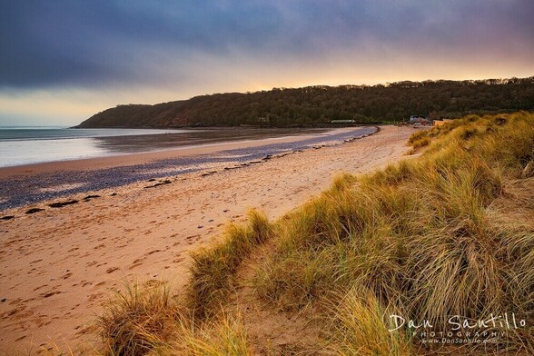 Oxwich Bay at sunset