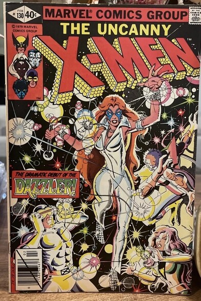 Cover of X-Men comic with Dazzler on the cover - very much an 80s looking comic form the US