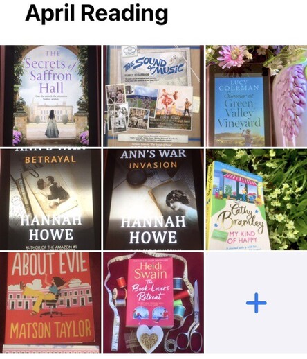 Book covers of the Eight books read during April