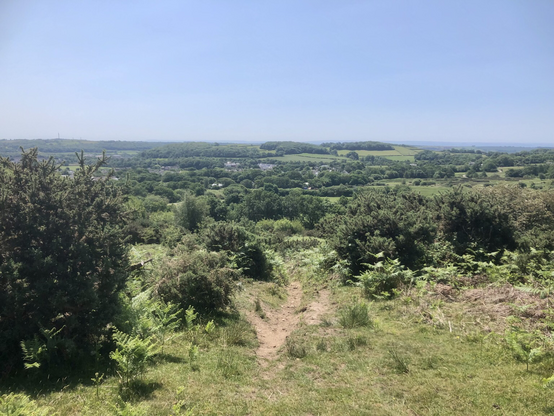 View from on top of Cefn Hirgoed of my home town Pencoed. 