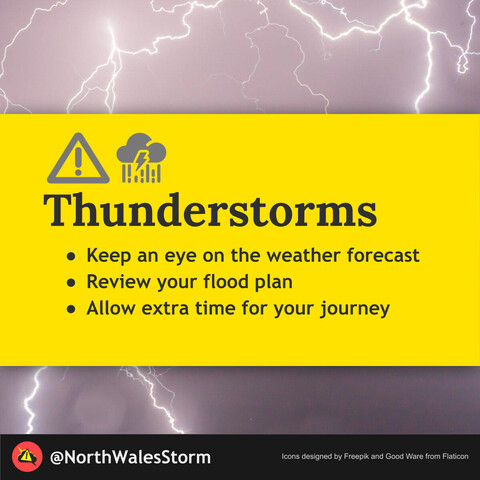 Thunderstorm warning graphic.