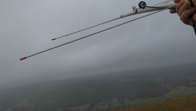 Me holding up a 3 element yagi at the sky. 