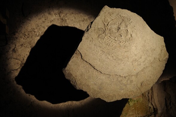 Details of ruins in Museum of the Roman Legion in Caerleon