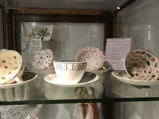 Tea cups used for reading tea leaves.