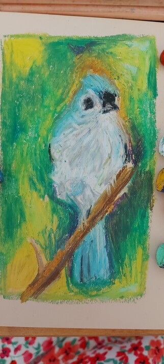 Close up of the same bird sketch