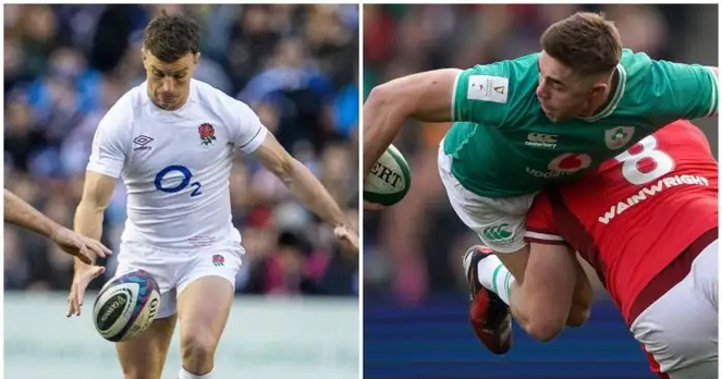 England fly-half George Ford and Jack Crowley of Ireland during the 2024 Six Nations.