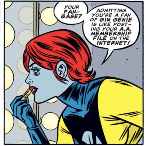 "Your fan base? Admitting you're a fan of Gin Genie is like posting your AA Membership file in the internet" U Go Girl giving shit to our low key favorite Omega Level hero Gin Genie