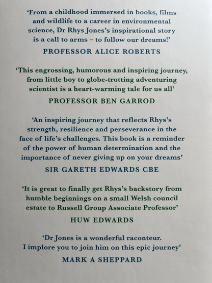 Sir Gareth Edwards endorsement of Becoming Dr Jones