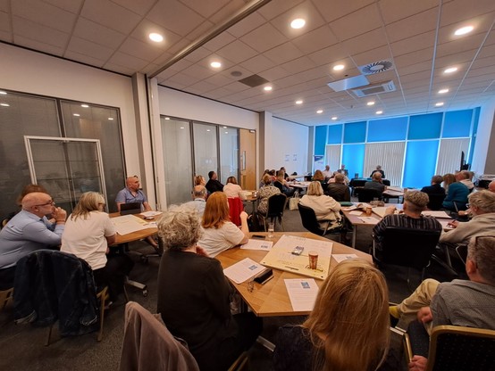Picture of the audience at the launch of the book in July 2024 in Pontypridd