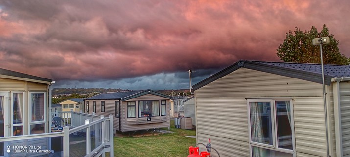 Cloud over Trecco Bay heading towards England