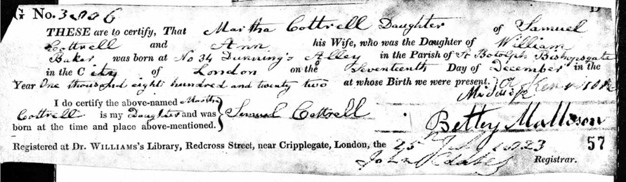 Registration of birth 