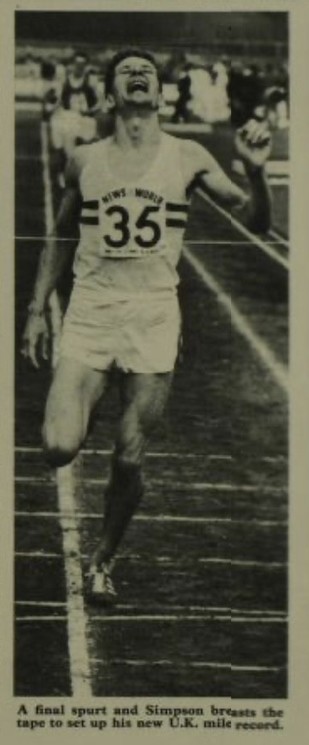 Runner crossing the finishing line 