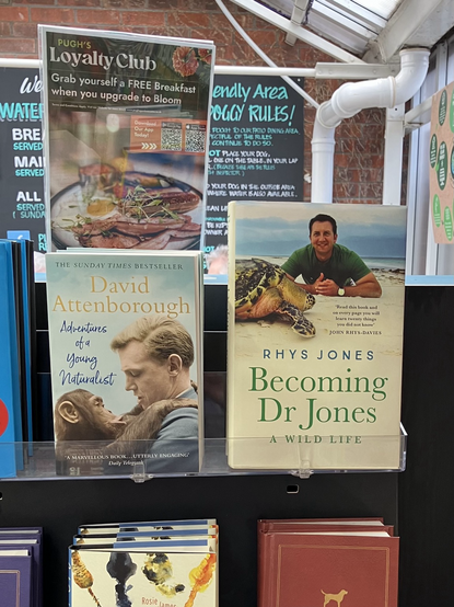 Driving Rhys jones autobiography next to Sir David’s