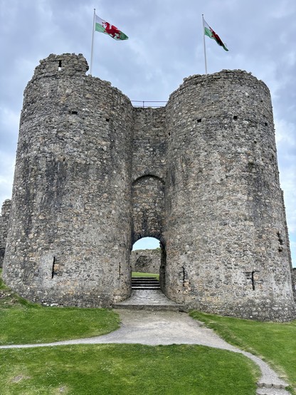 The main gatehouse overlooking the town. 
