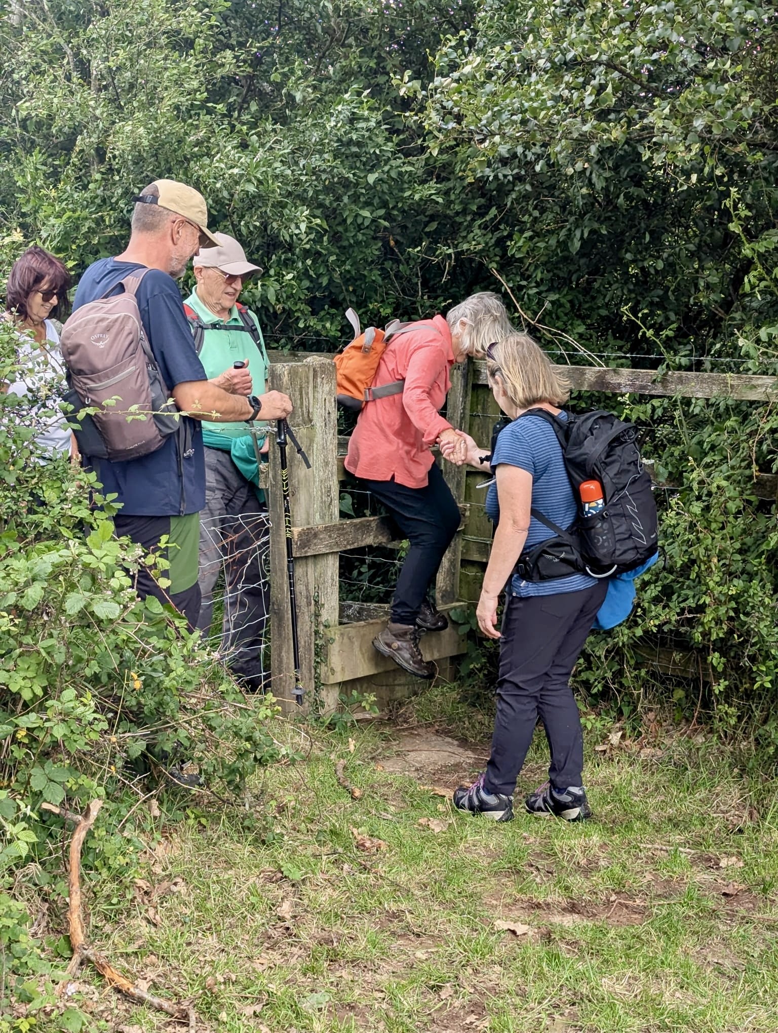 One of the stiles that was difficult to climb over. IT wasn't wide enough, there was barbed wire and the standing plank was at the wrong angle meaning you had to be a gymnast to safely pass.